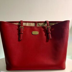 Michael Kors Red Tote Bag